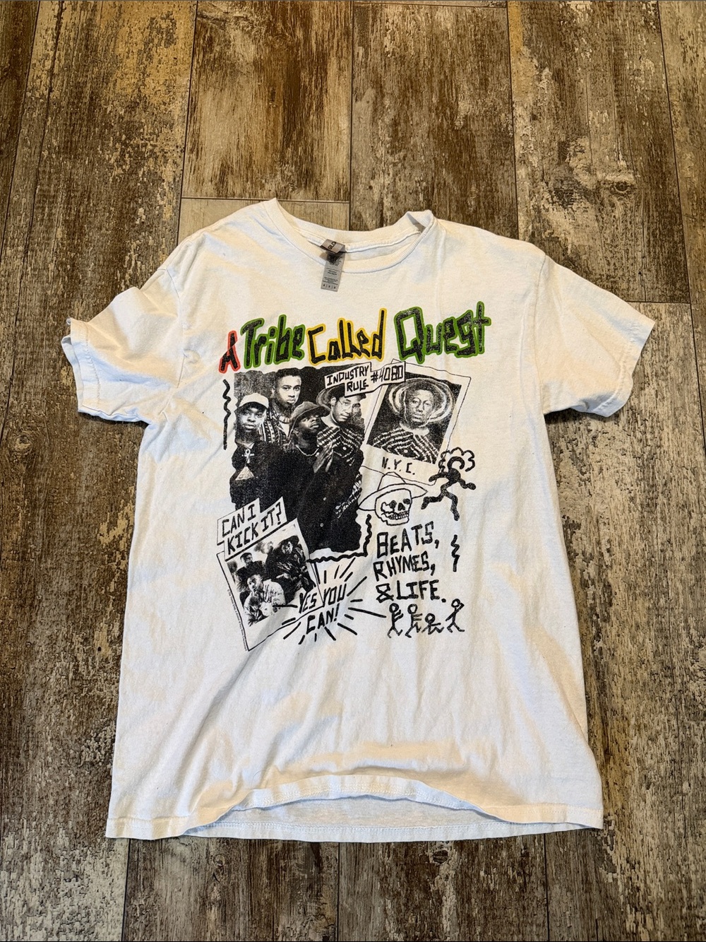 White Graphic Tee - Band Logo Shirt